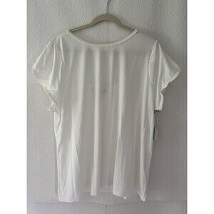 Ryegrass Low back T-Shirt, Women's Size 1X Pale Ecru MSRP $45